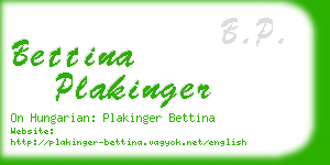 bettina plakinger business card